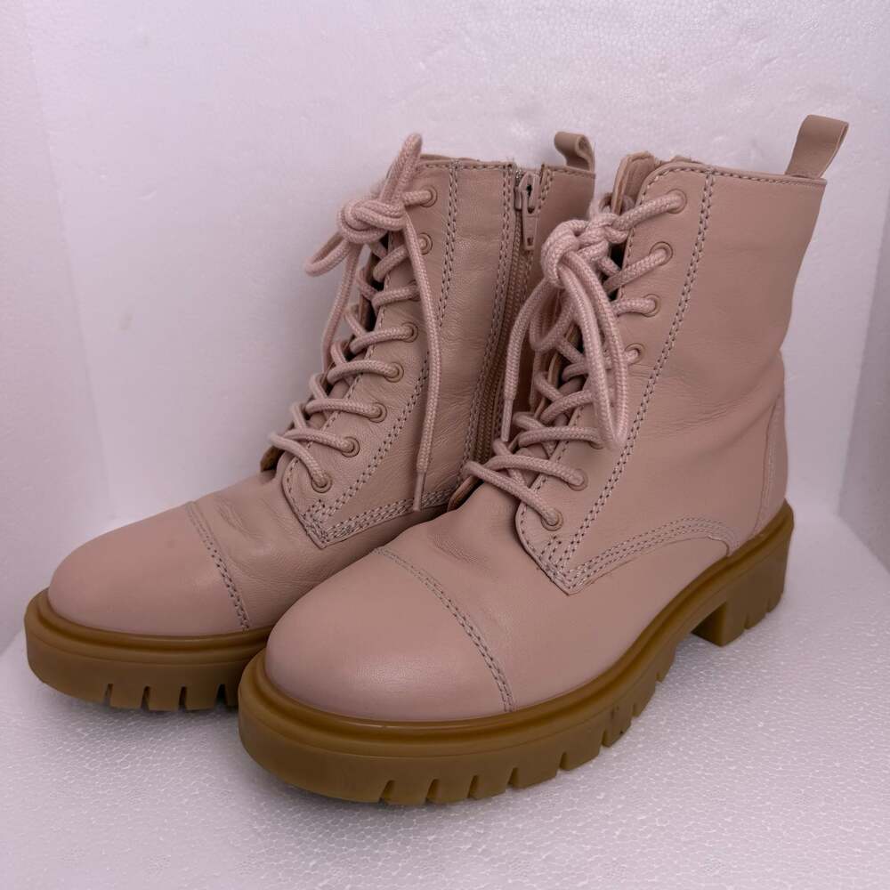 ALDO Reilly Lug Sole Women's Bone Pink Lace-Up Y2K Retro Combat Boot